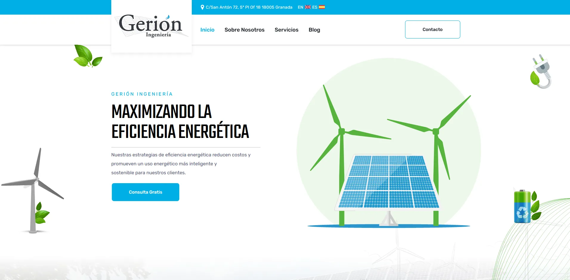Captura del proyecto Gerion Ingeniería