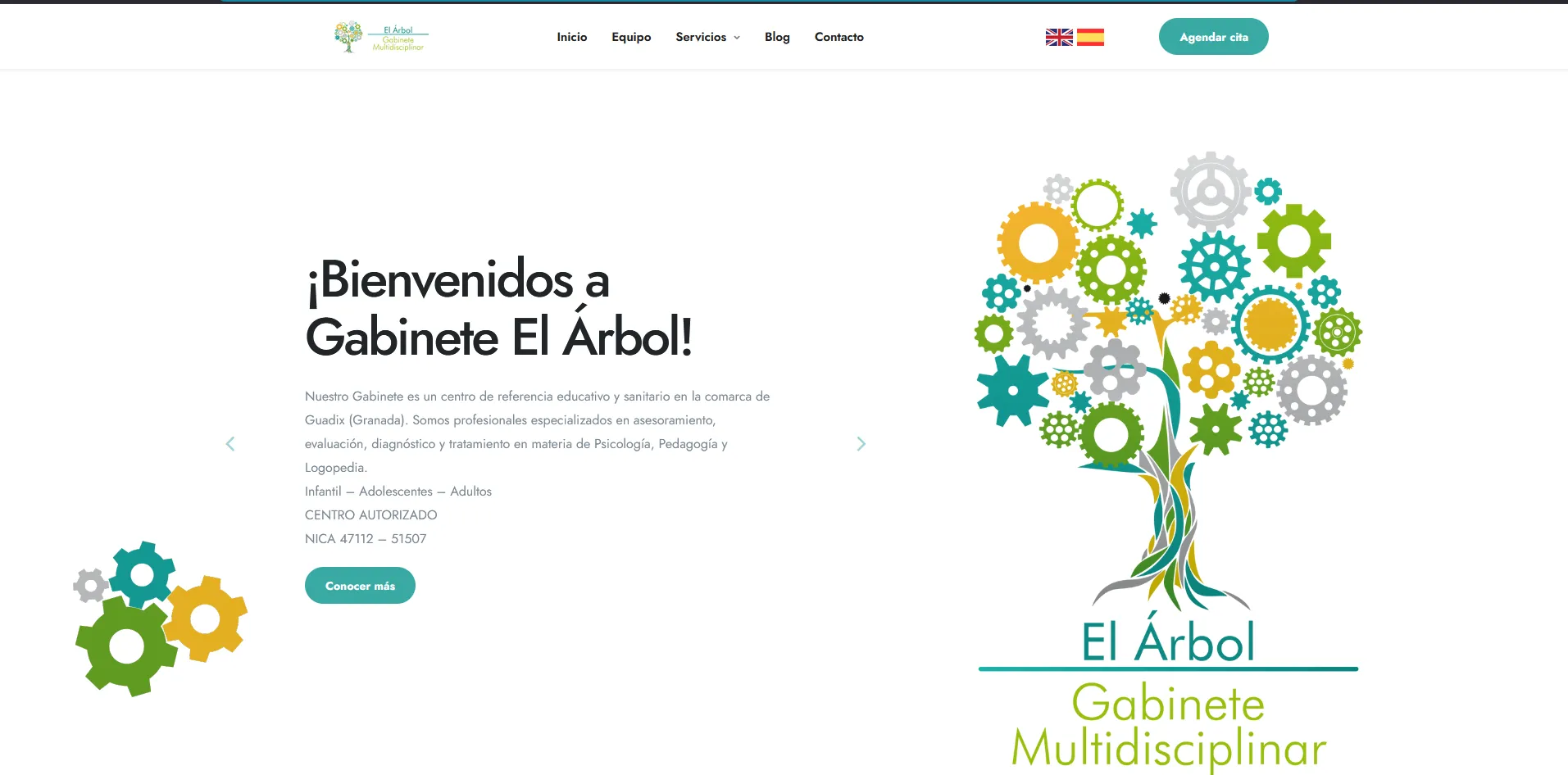 Captura del proyecto Gabinete el Arbol